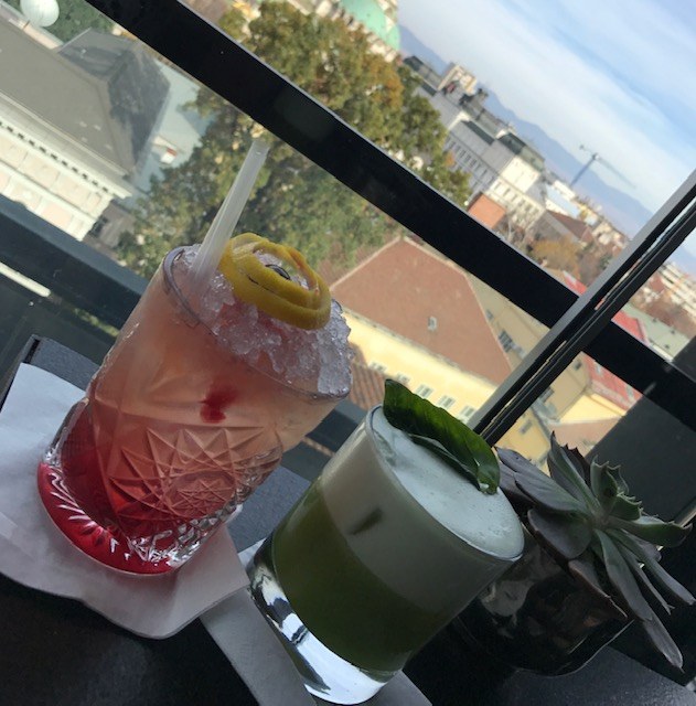 cocktail at sense hotel rooftop bar